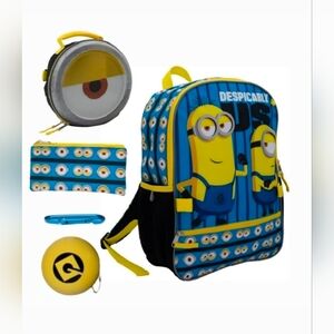 Despicable Me Minions 5 Piece Backpack Set by AI Accessory Innovations Boy/Girl